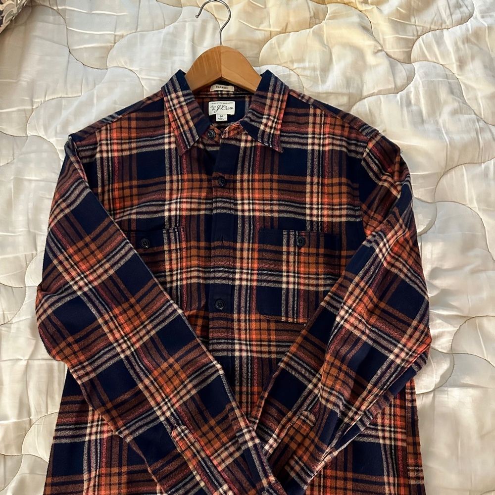 J Crew classic flannel shirt